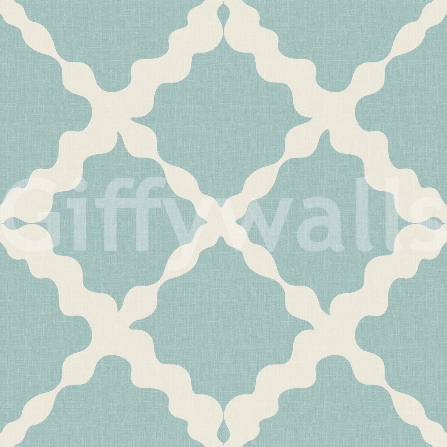 Textured Lattice Trellis Geometric Muted Blue Minimalist Modern Wallpaper