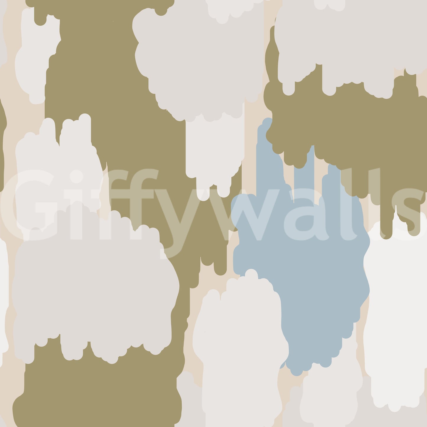 Olive Green Abstract Wallpaper Boho Coastal Wallpaper