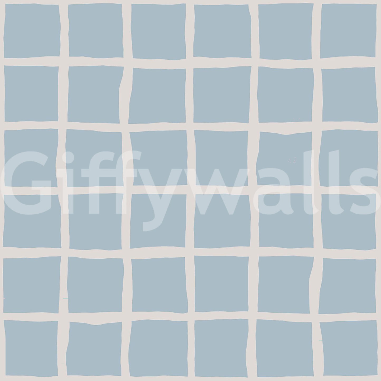 Soft Blue Grid Wallpaper Boho Coastal Wallpaper