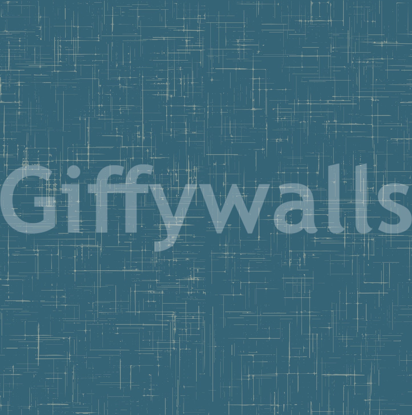 Teal Textured Wallpaper with mid century influence and soft surface movement