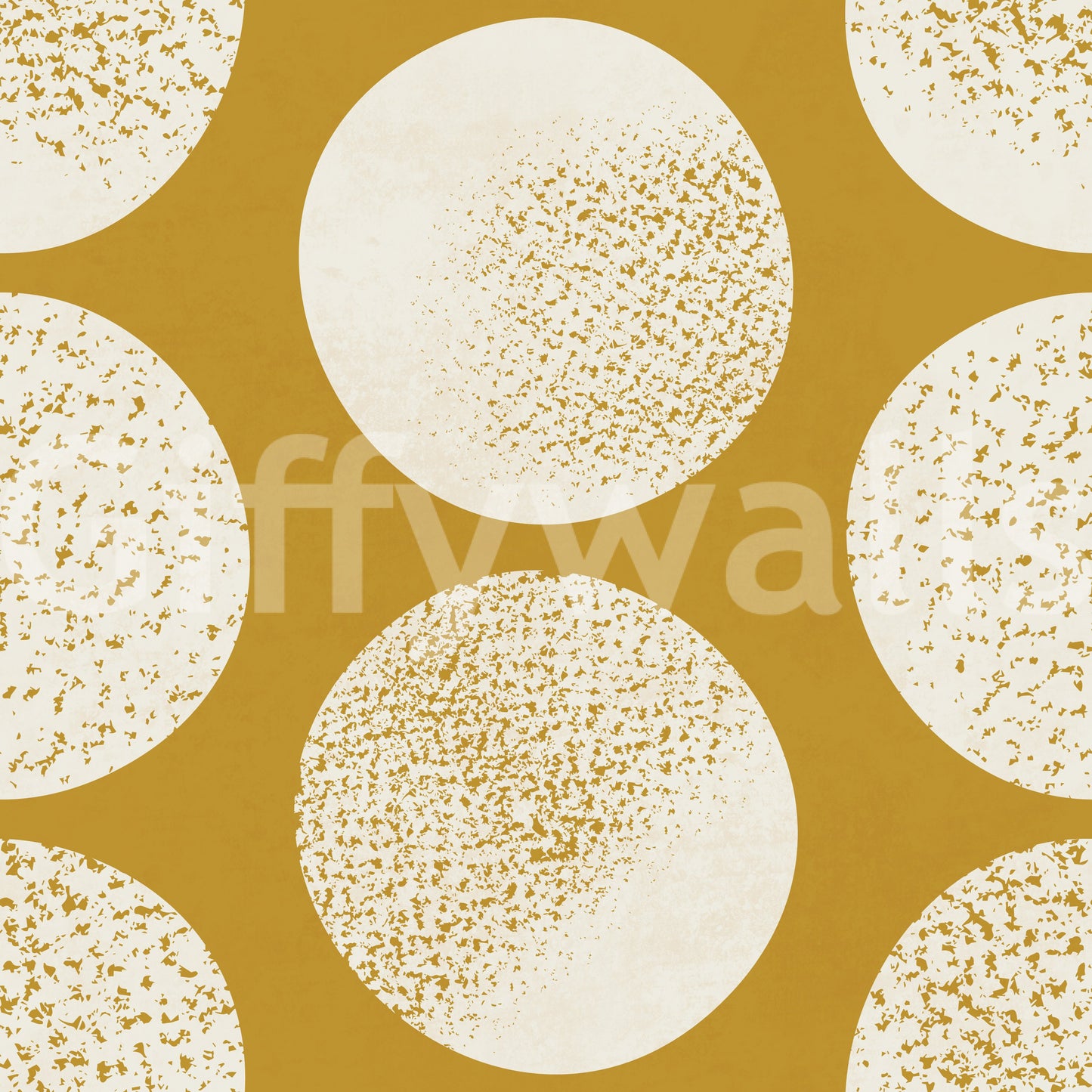 Polka dots wallpaper featuring textured cream circles and warm contrast