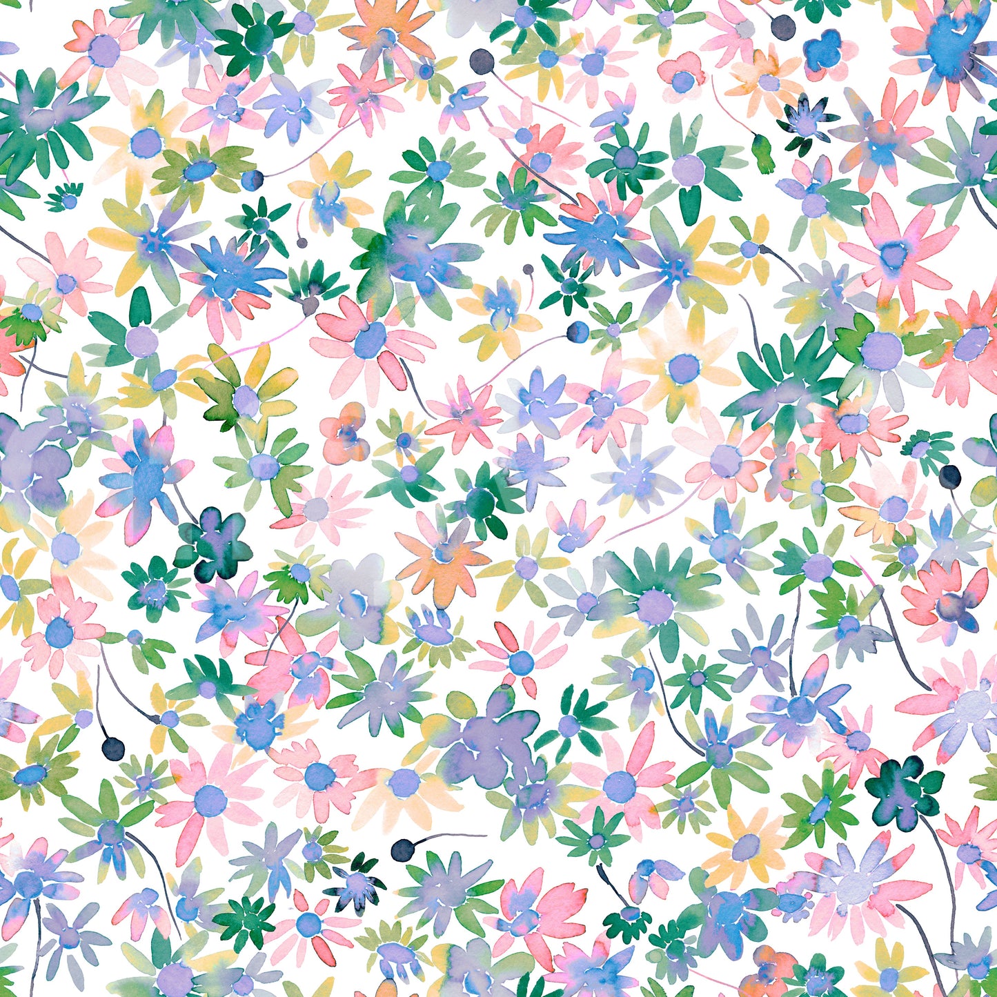 Dreamy Meadow Blooms Wallpaper