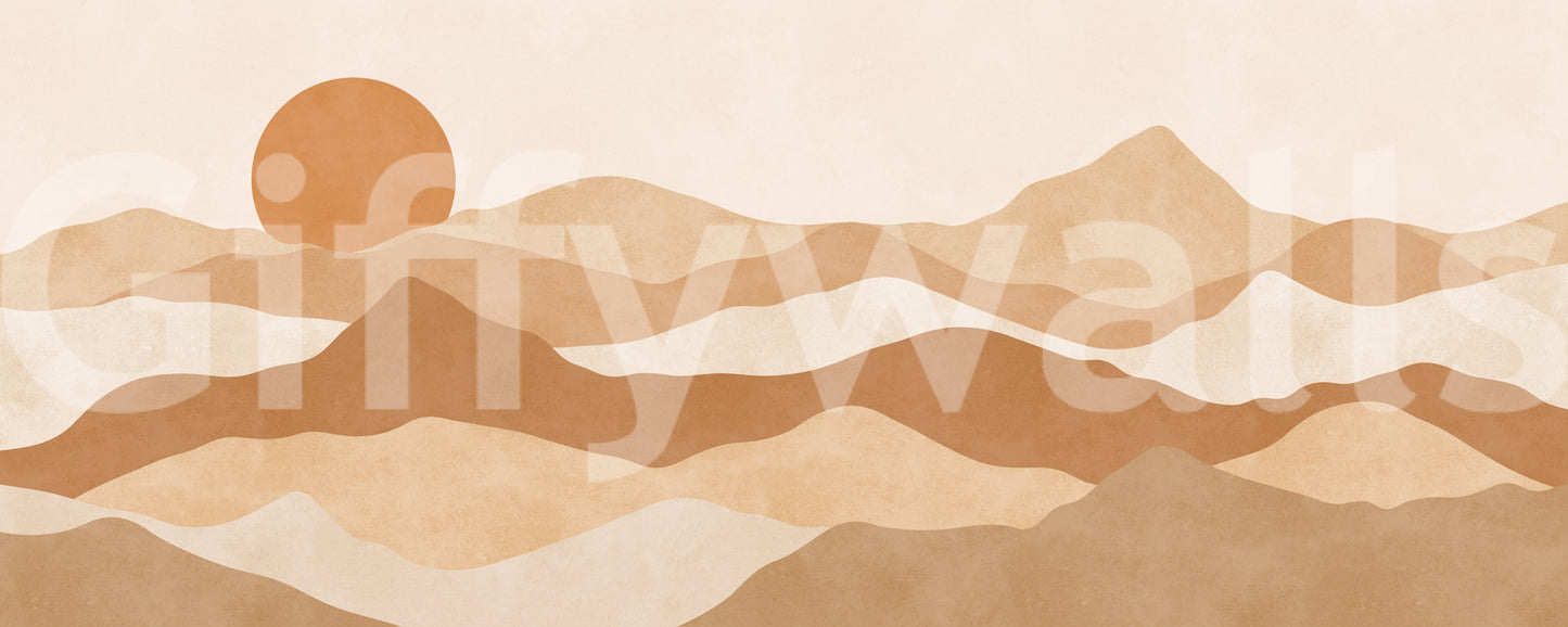 Earthen Mountain Layers Wall Mural