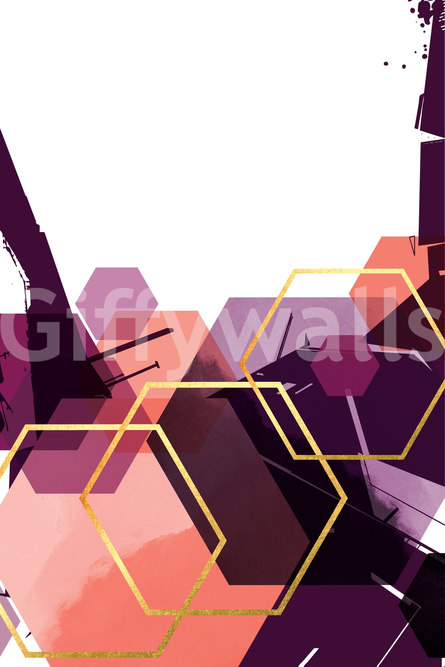 Bold Geometric Flow 2 Wall Mural