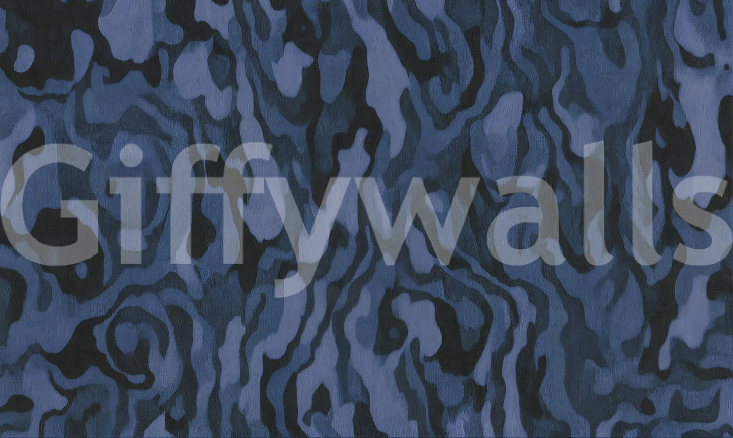 Slate highlights weave between deeper pockets on the Ettore Veins wall mural.
