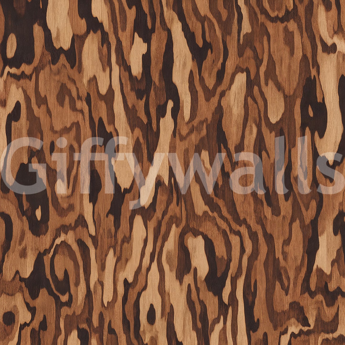 Ettore Walnut Wall Mural