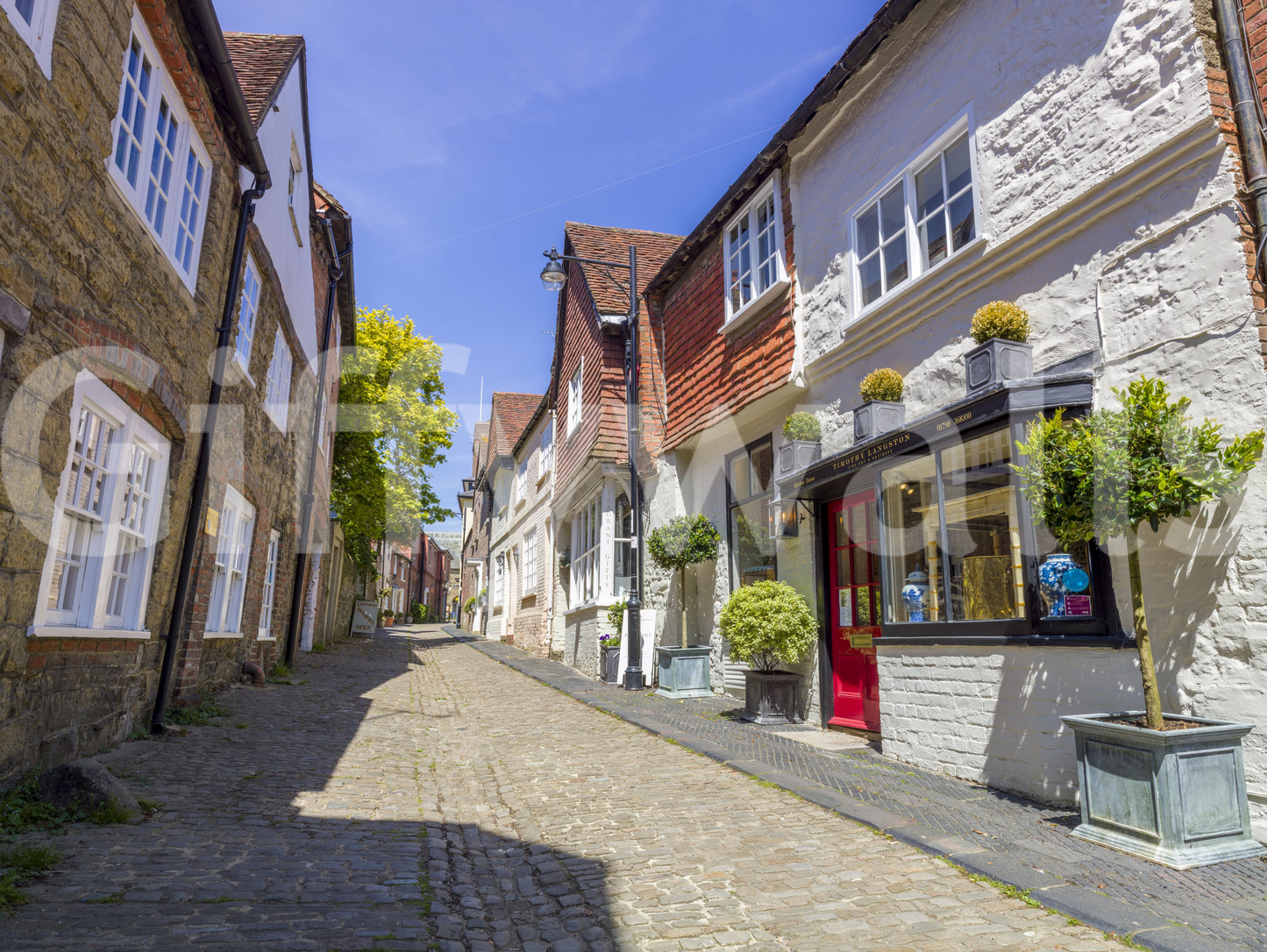 Charming Cobbled Lane Wall Mural