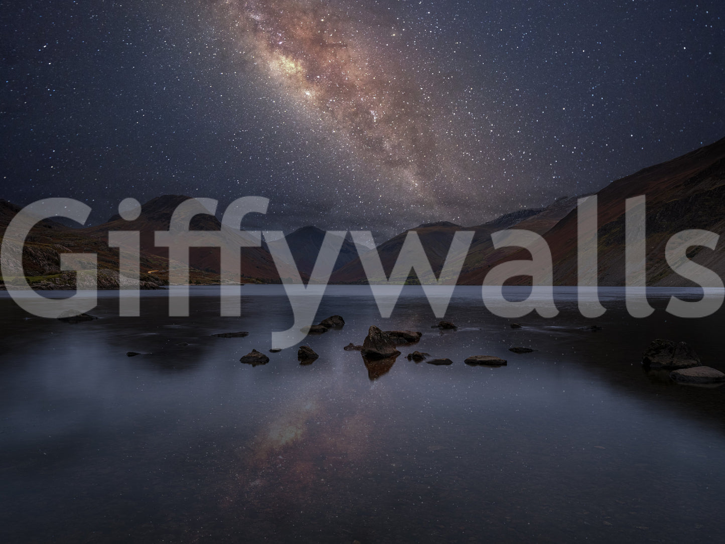 Milky Way Lake Reflection Wall Mural