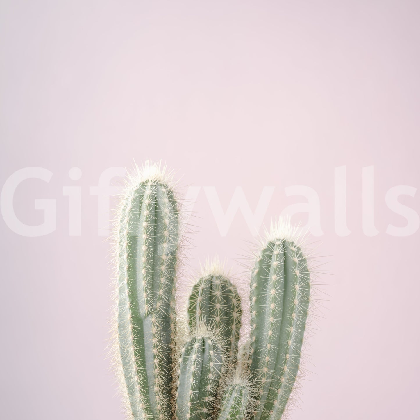 Sandstone landscape wall mural in blush and beige shades