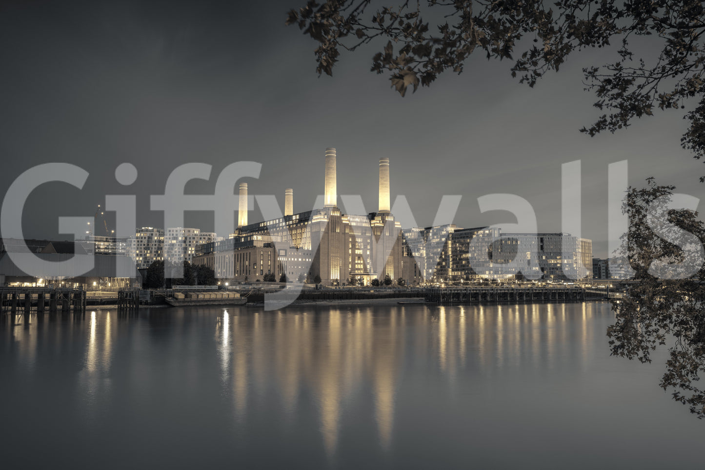 London's Illuminated Icon Wall Mural