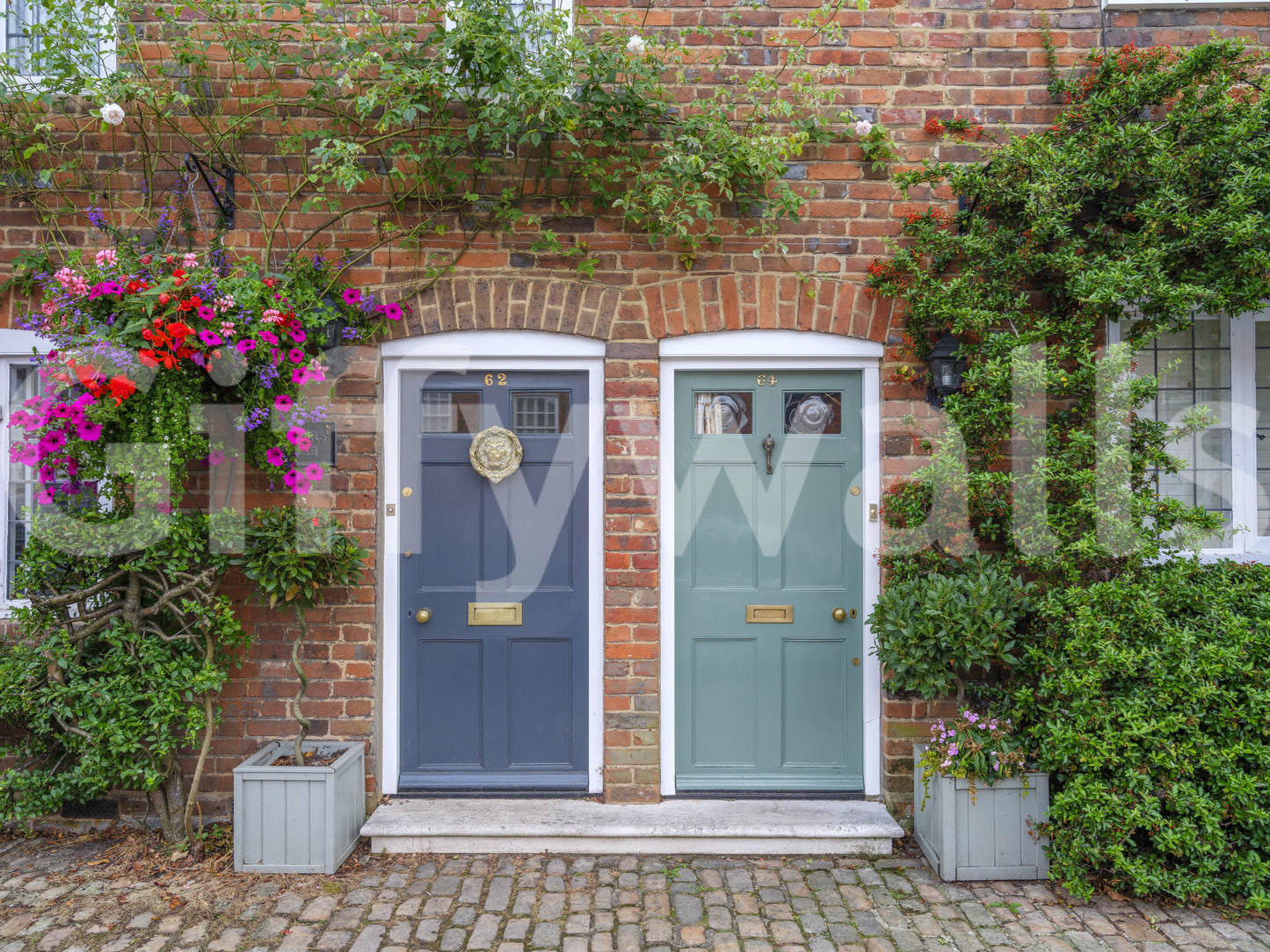 Brick & Bloom Doorways Wall Mural
