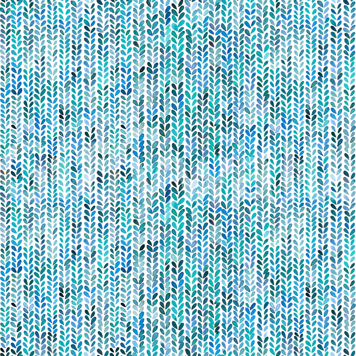 Aqua Knit Cascade Wallpaper