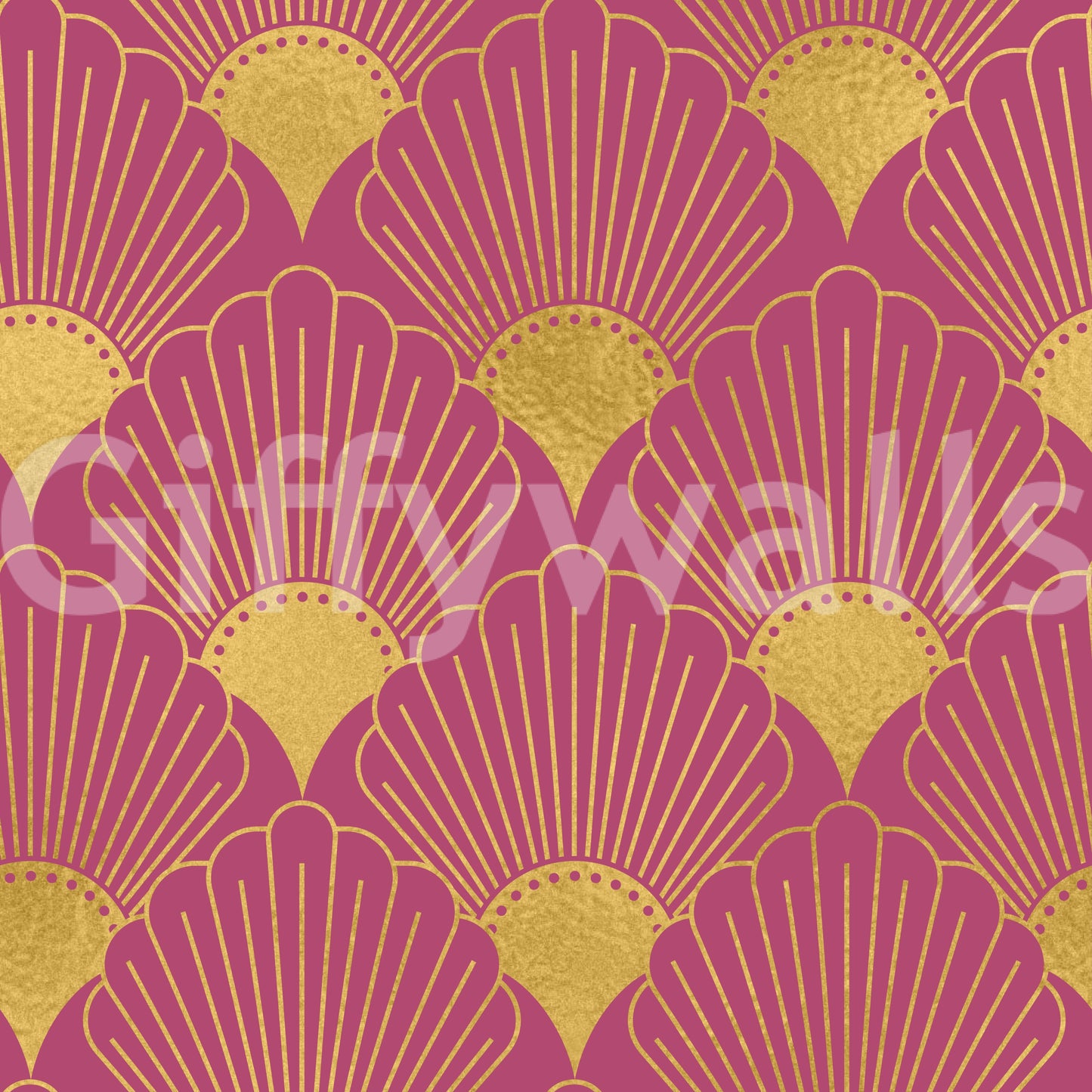 Gatsby Glamour Art Deco Fan Wallpaper Wallpaper
