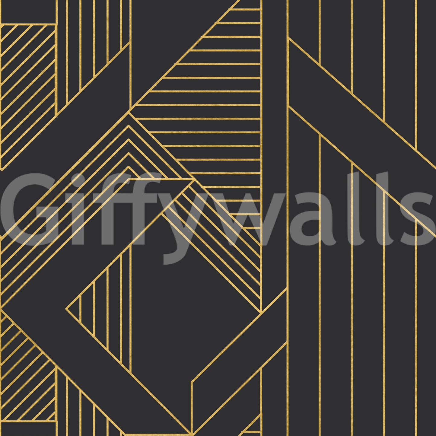 Golden Era Art Deco Geometric Wallpaper