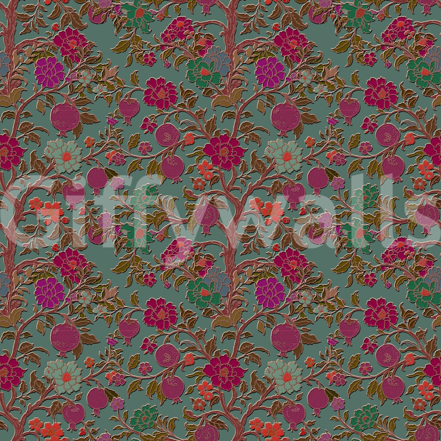 Midnight Garden Tree of Life Wall Decor Wallpaper