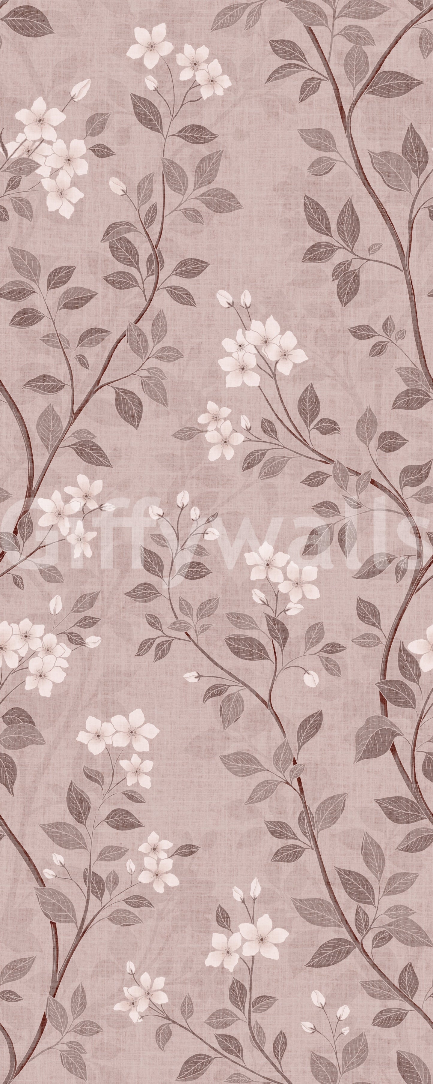 Delicate Blush Chinoiserie Blossom Wallpaper Wallpaper