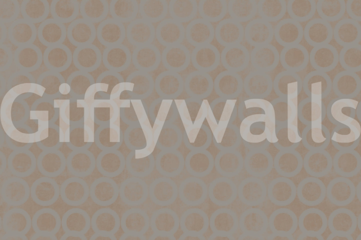 Taupe Interlocking Rings Geometric Wallpaper Wall Mural