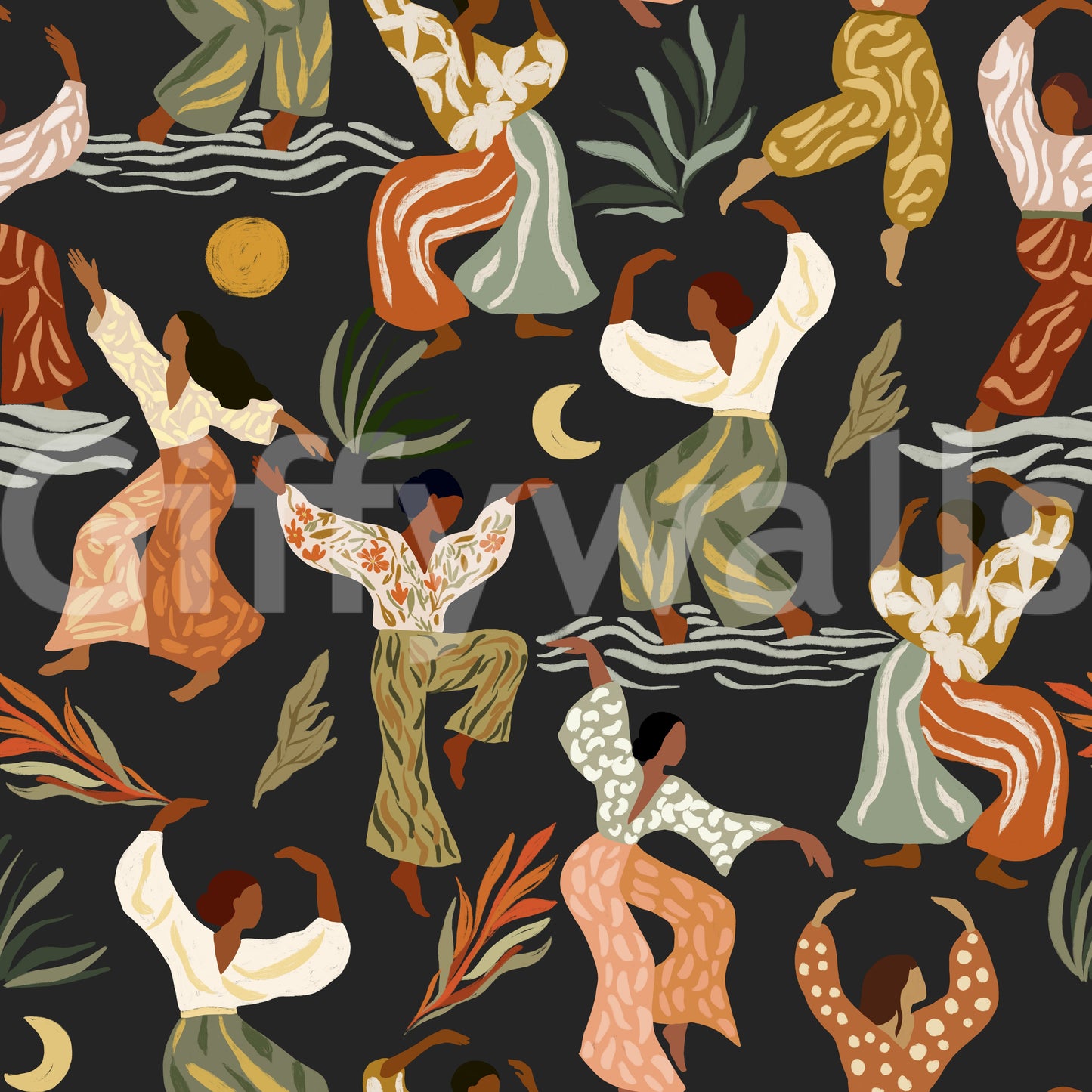 Bohemian Rhythms and Celestial Dance Wallpaper