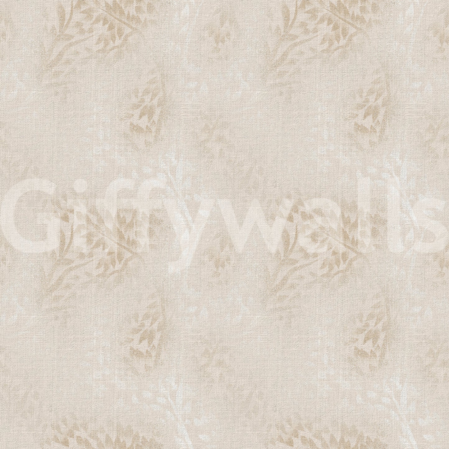 Delicate Linen Botanical Foliage Wallpaper