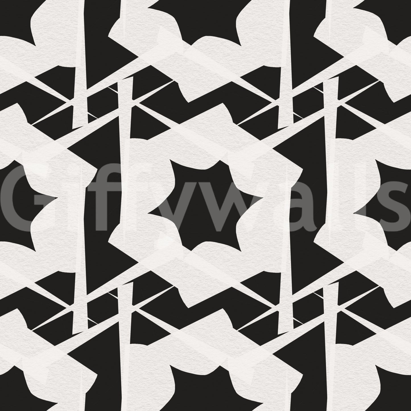Interlocking Monochromatic Geometry Wallpaper