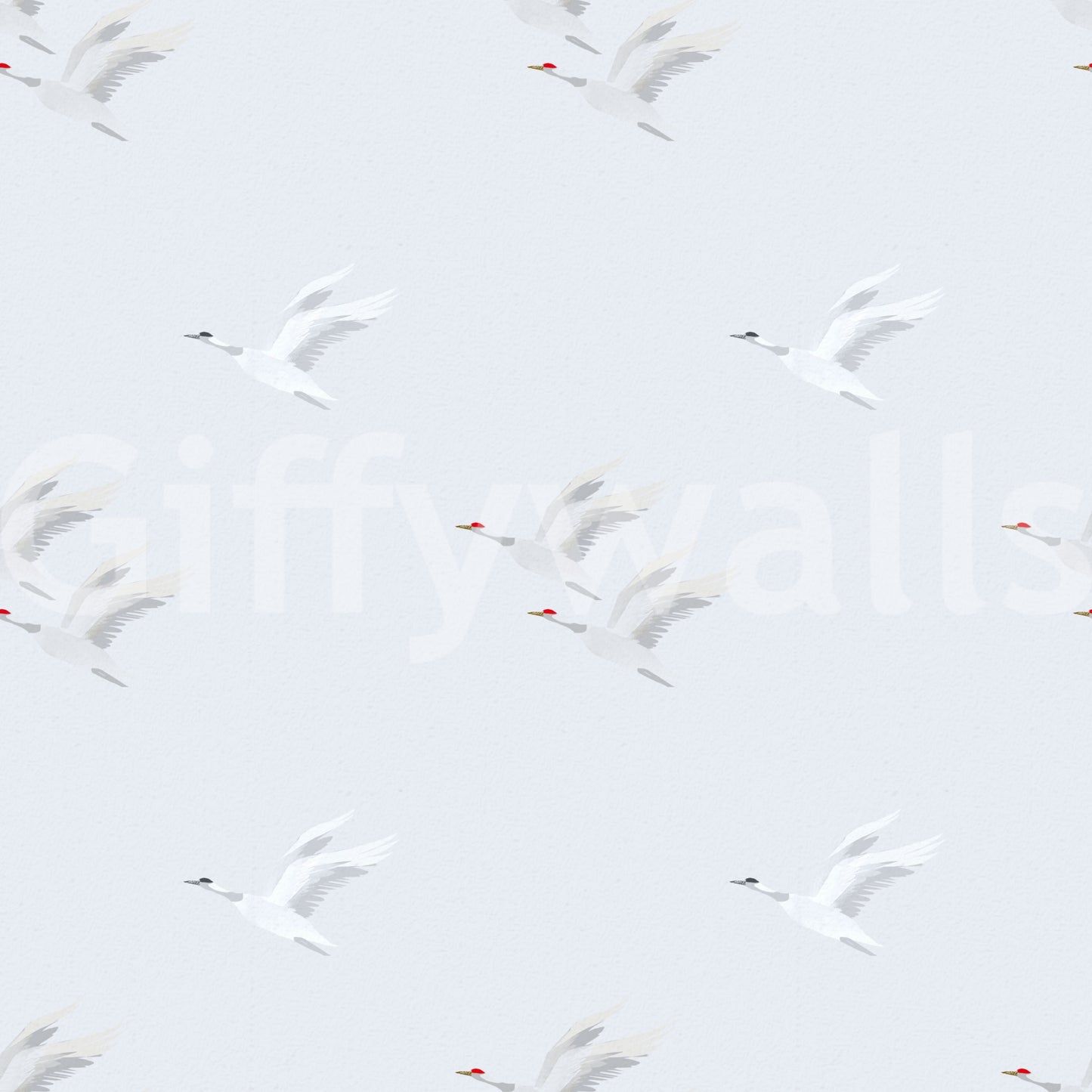 Serene Japanese Crane Flight Wallpaper