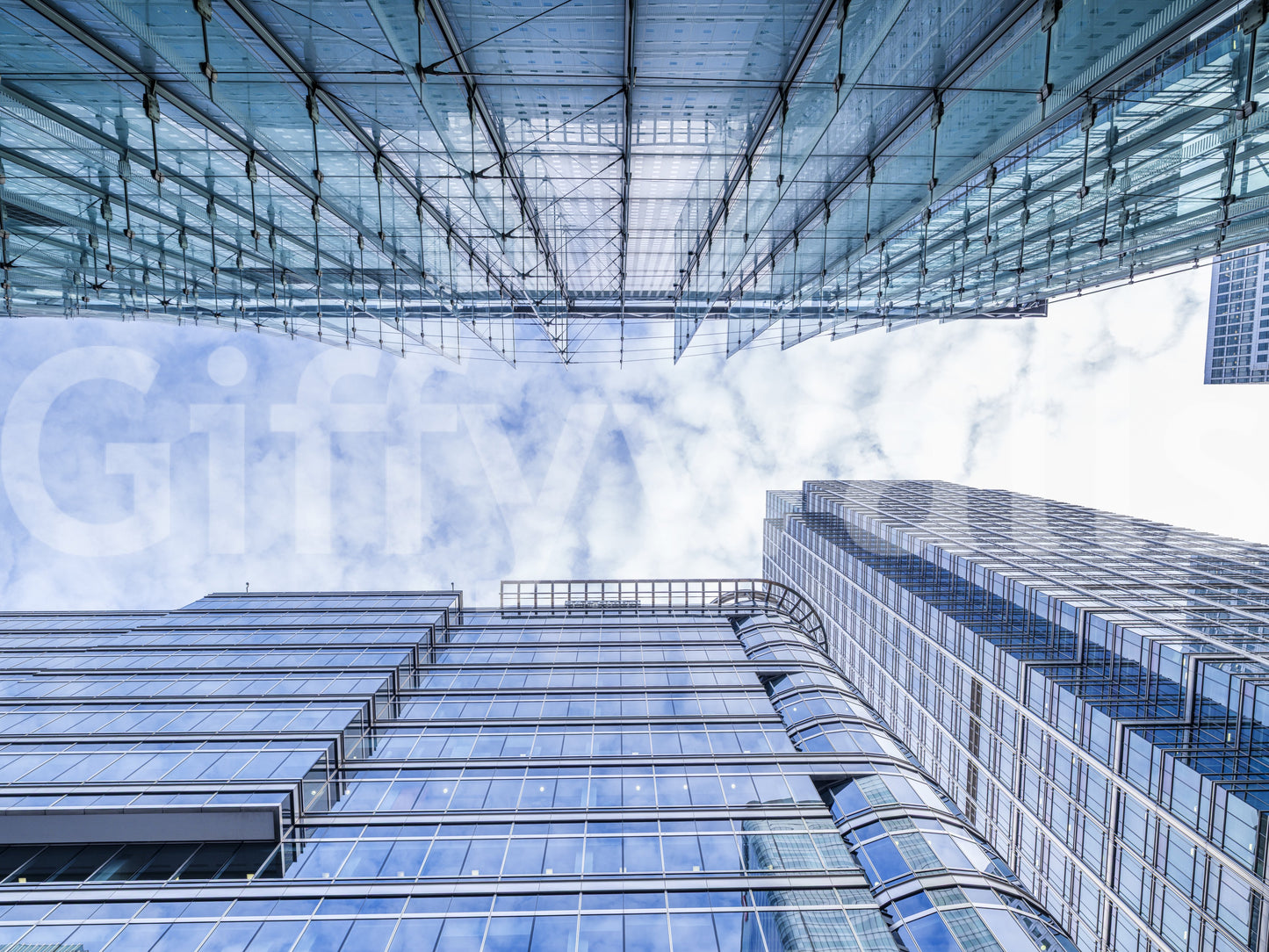 Glass Skyscraper Perspective Wall Mural