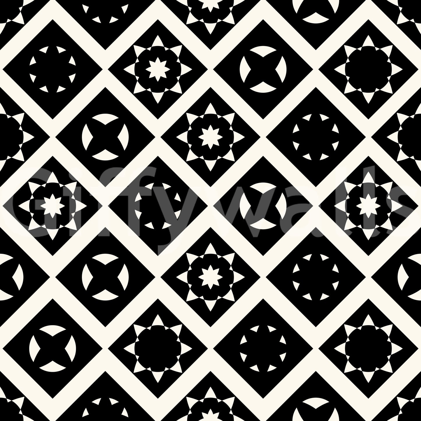 Abstract Star Diamond Tile Wallpaper