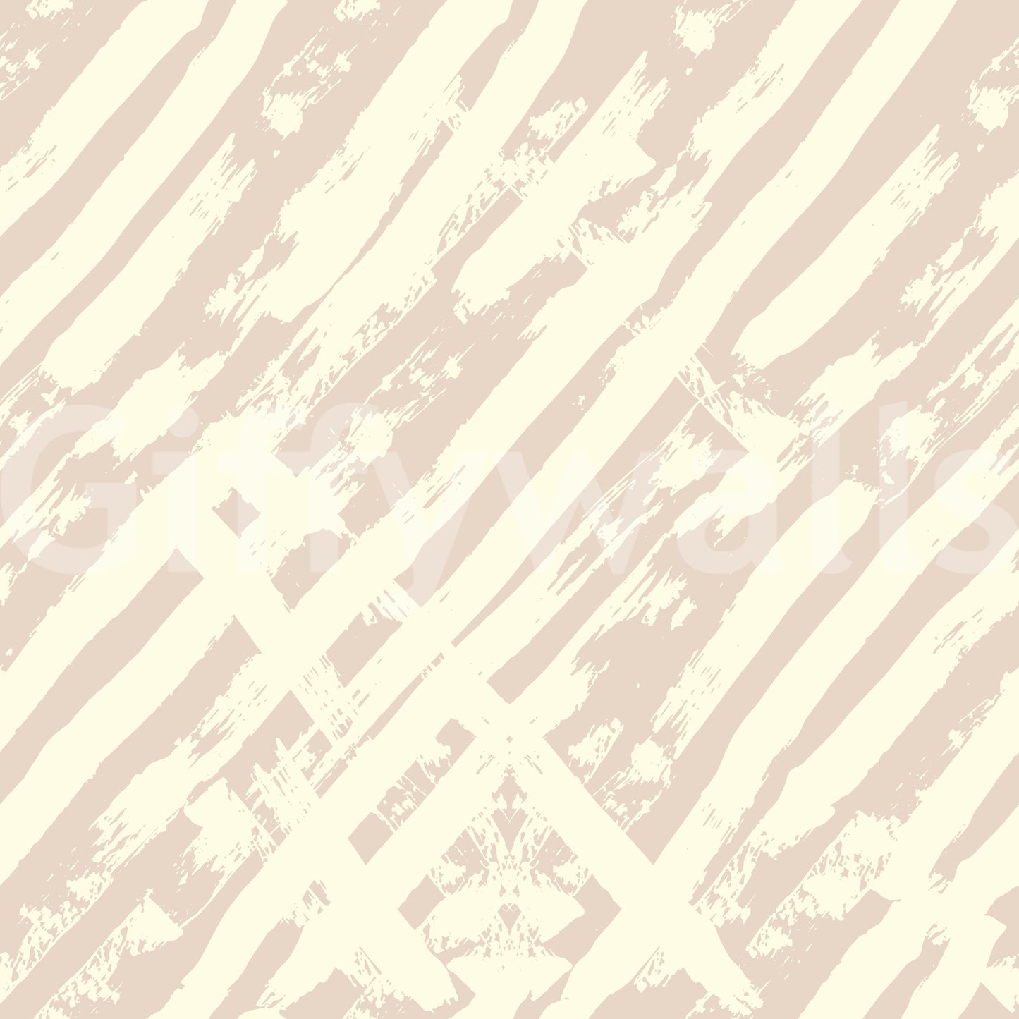 Cream Brushstroke Grid Wallpaper