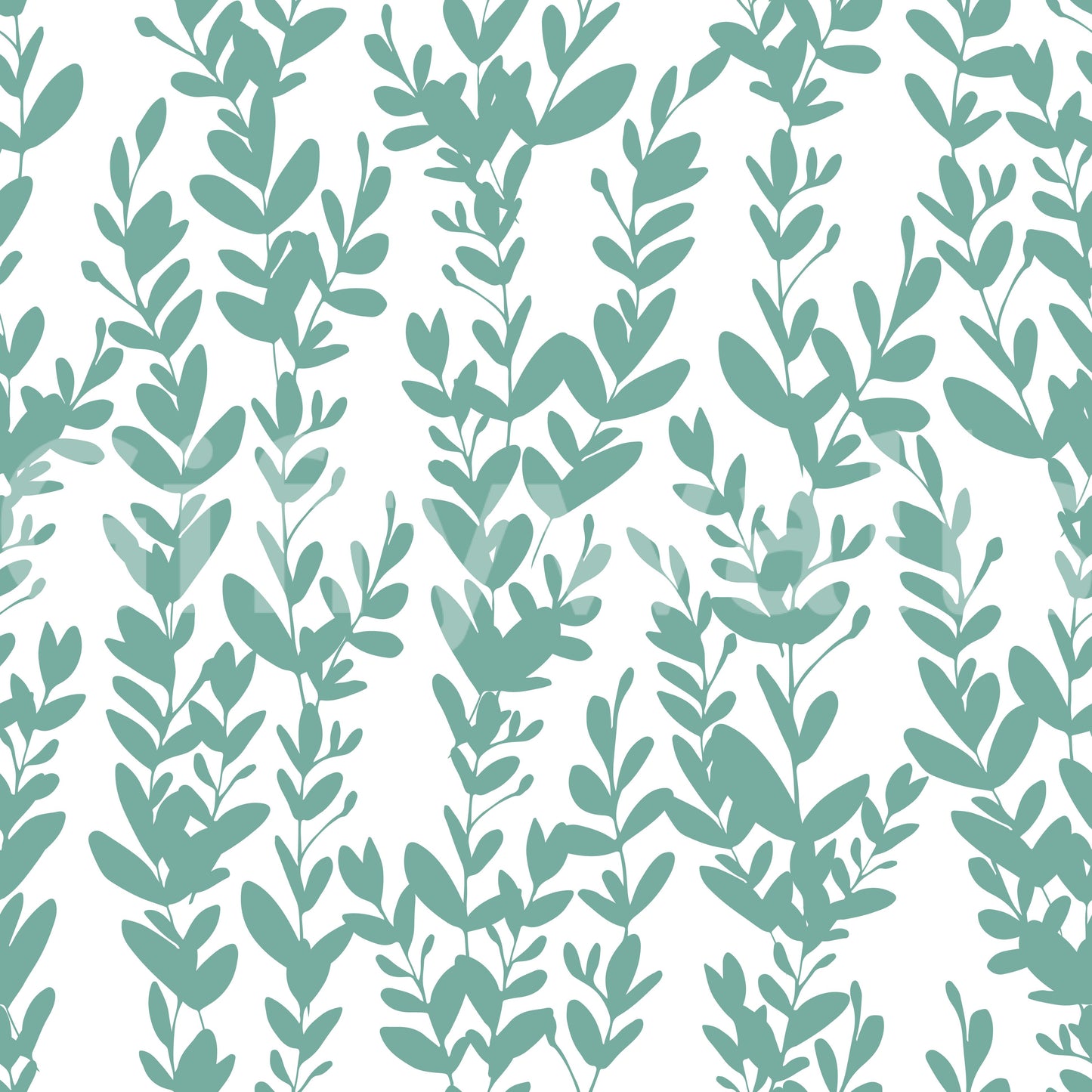 Minimalist Sage Botanical Vines Wallpaper