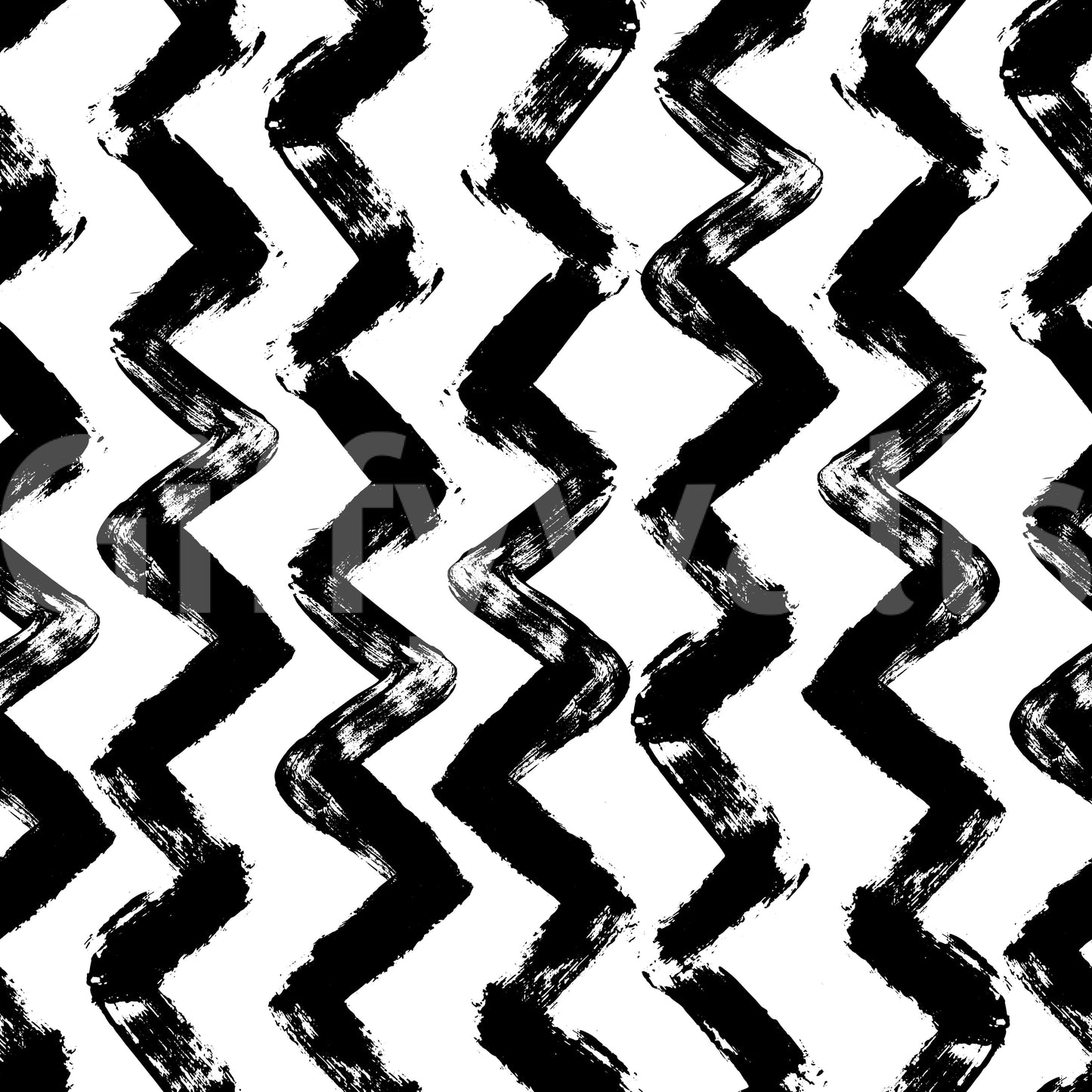 Monochrome Chevron Brushstrokes Wallpaper