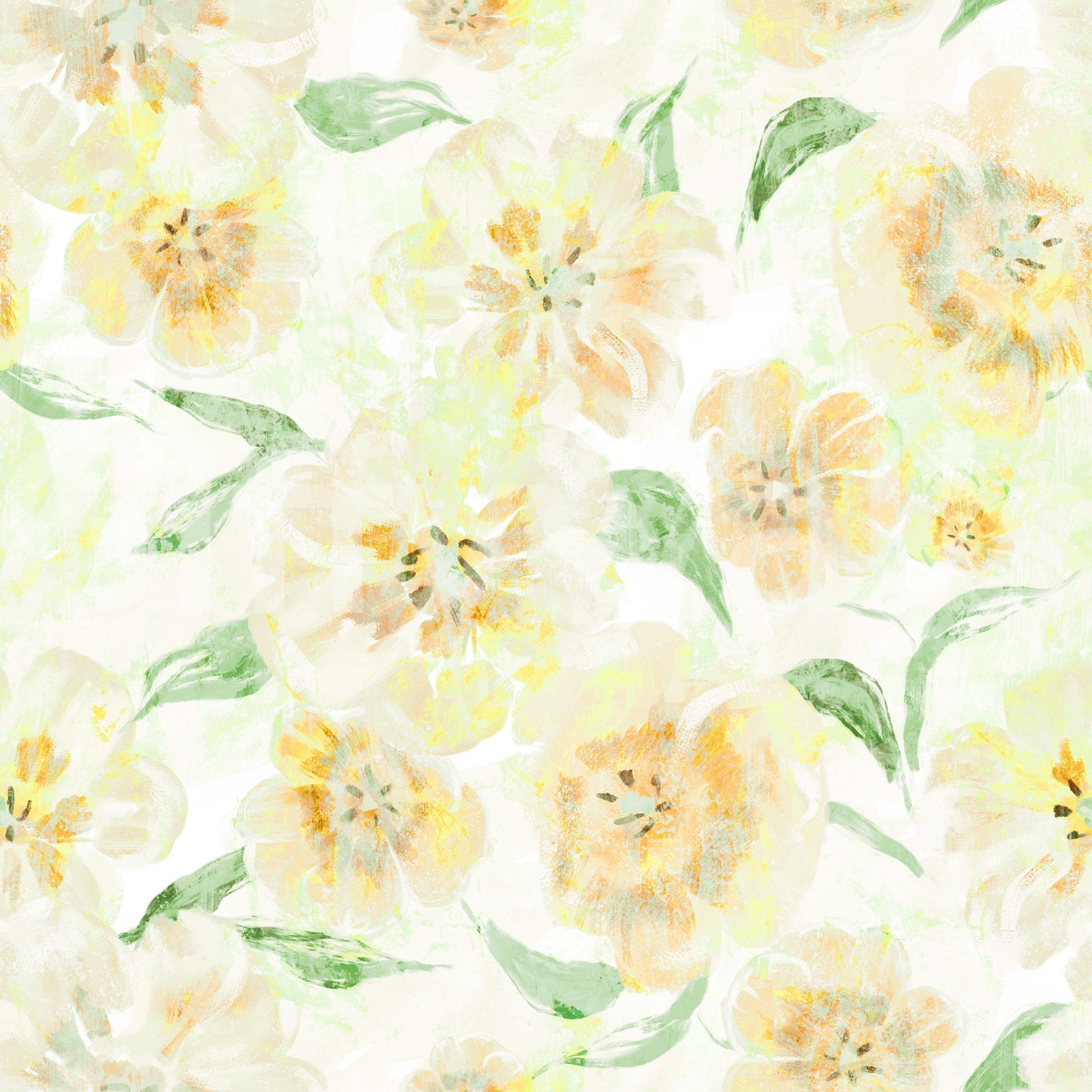 Soft Watercolor Floral Meadow Wallpaper