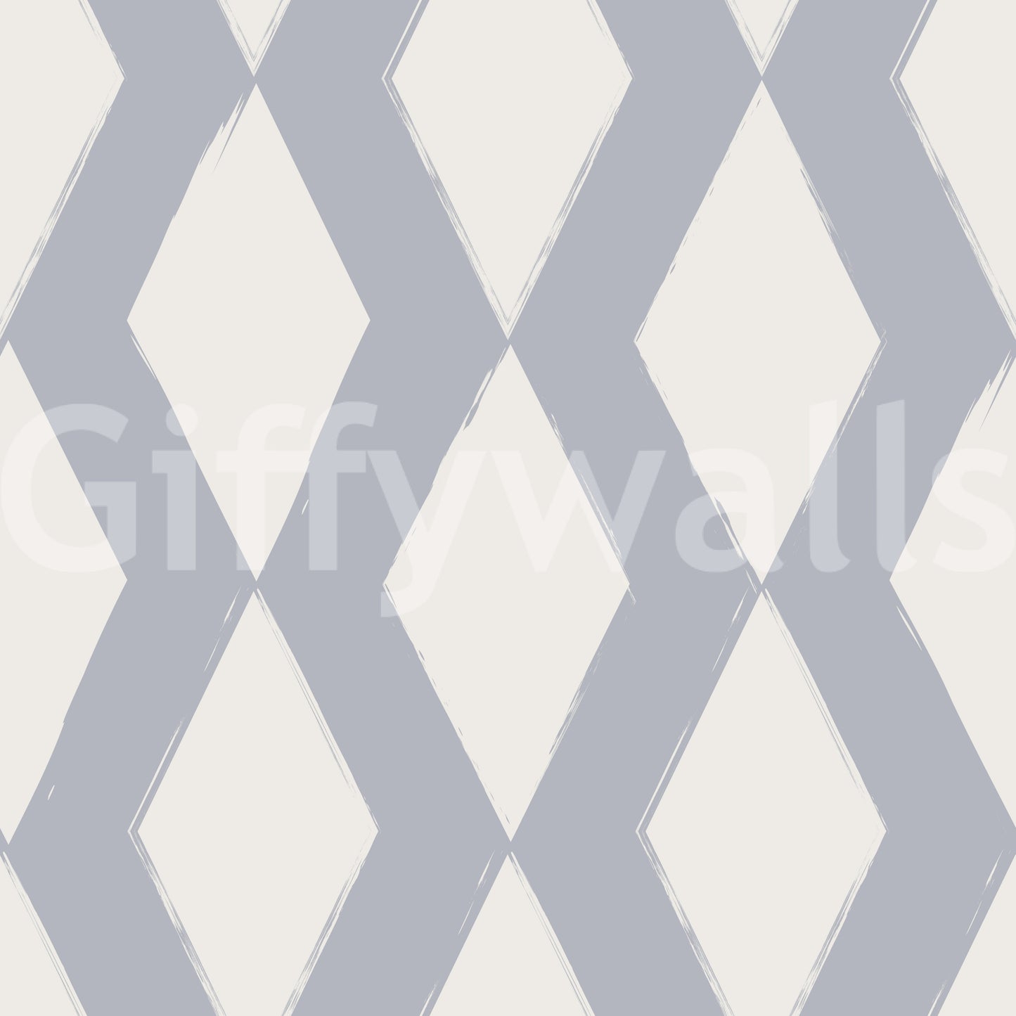 Grey Geometric Brushstroke Diamond Wallpaper