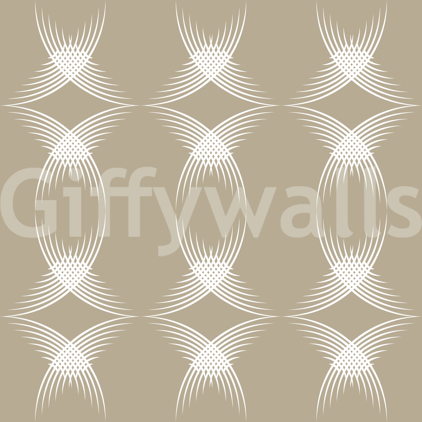 Interwoven Arcs Linear Pattern Wallpaper
