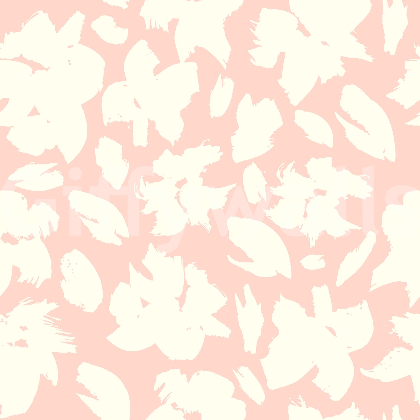 Soft Brushstroke Bloom Pattern Wallpaper