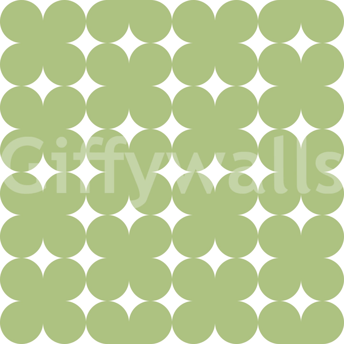 Sage Geometric Clover Pattern Wallpaper