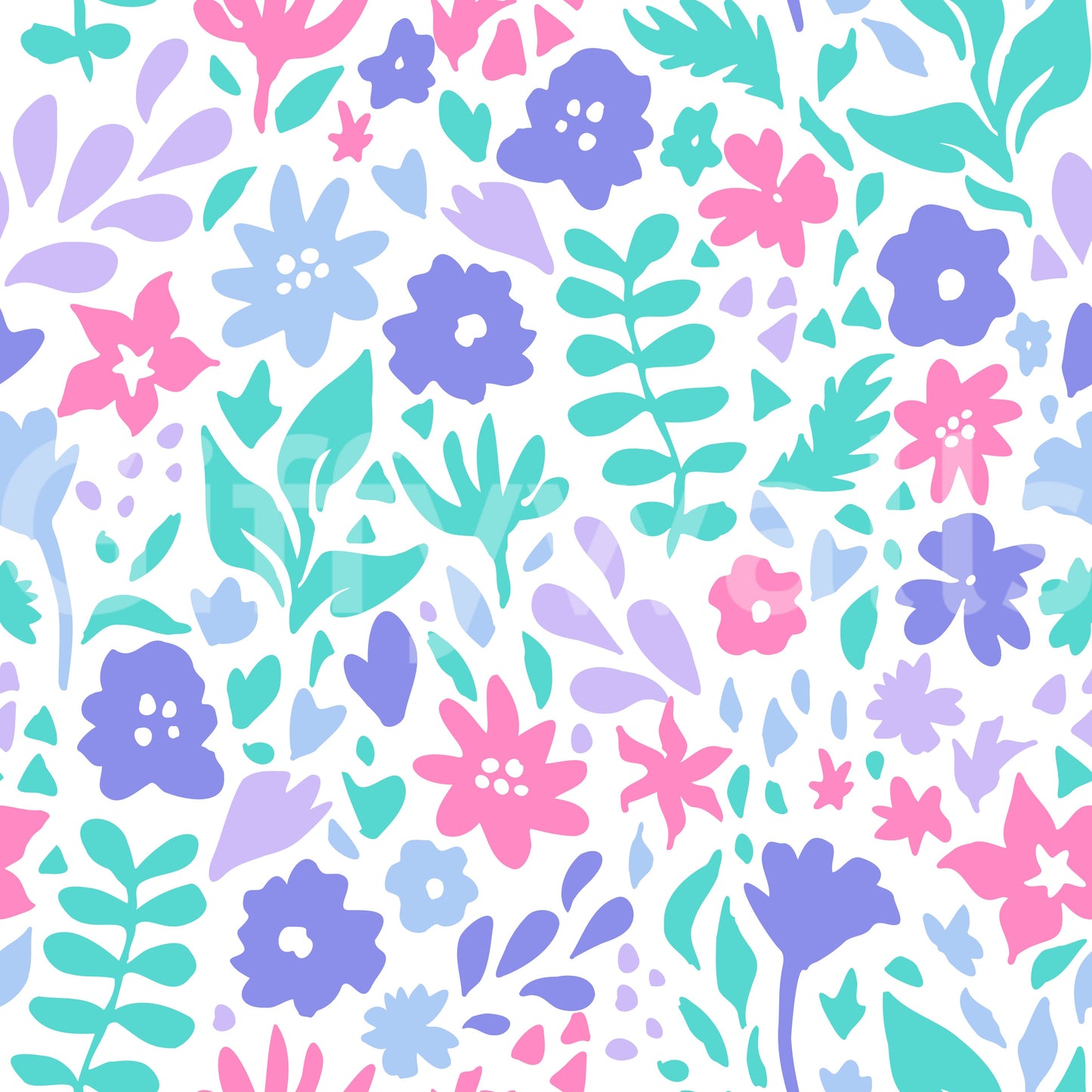Abstract Painted Meadow Bloom Wallpaper