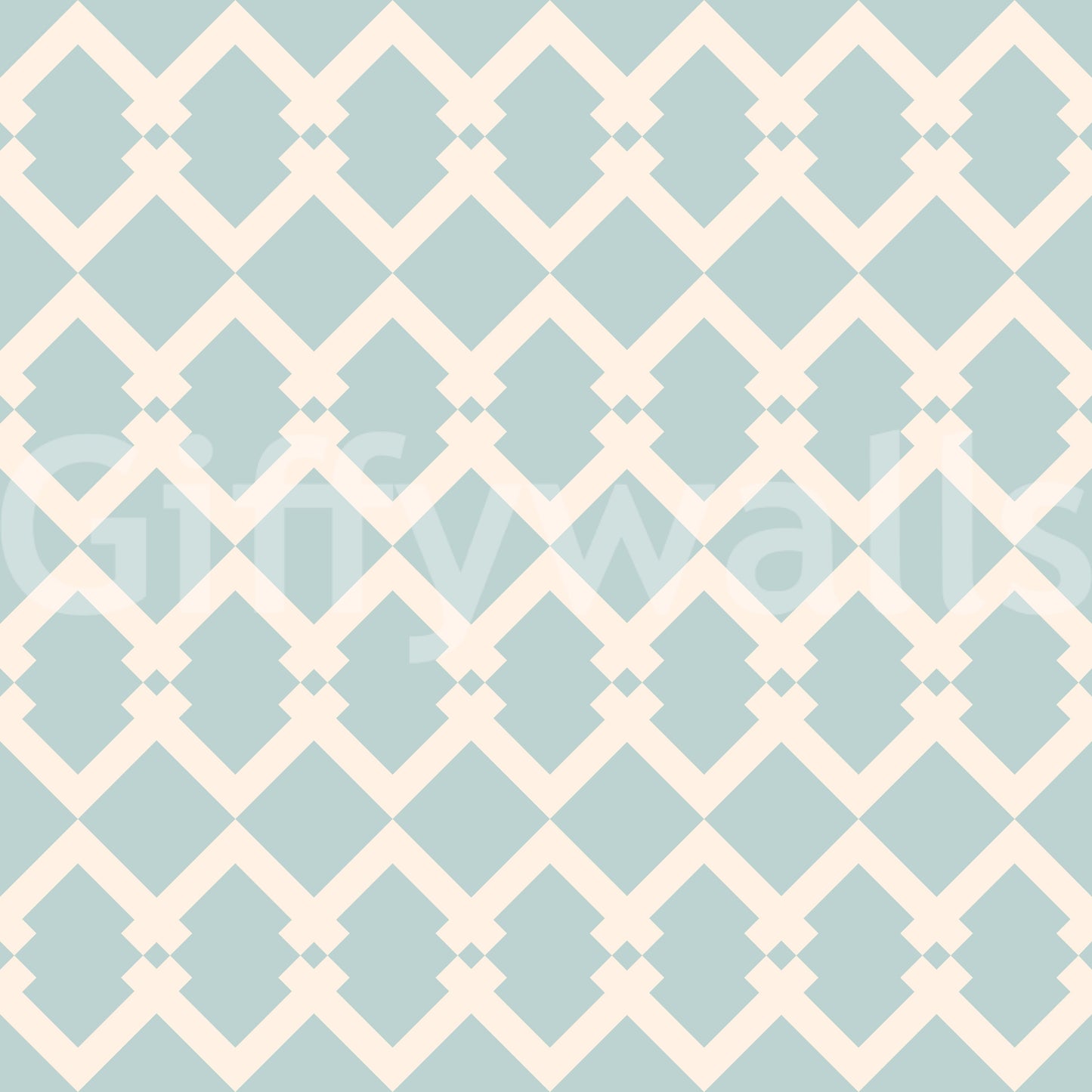 Nordic Interlocking Diamond Lattice Wallpaper