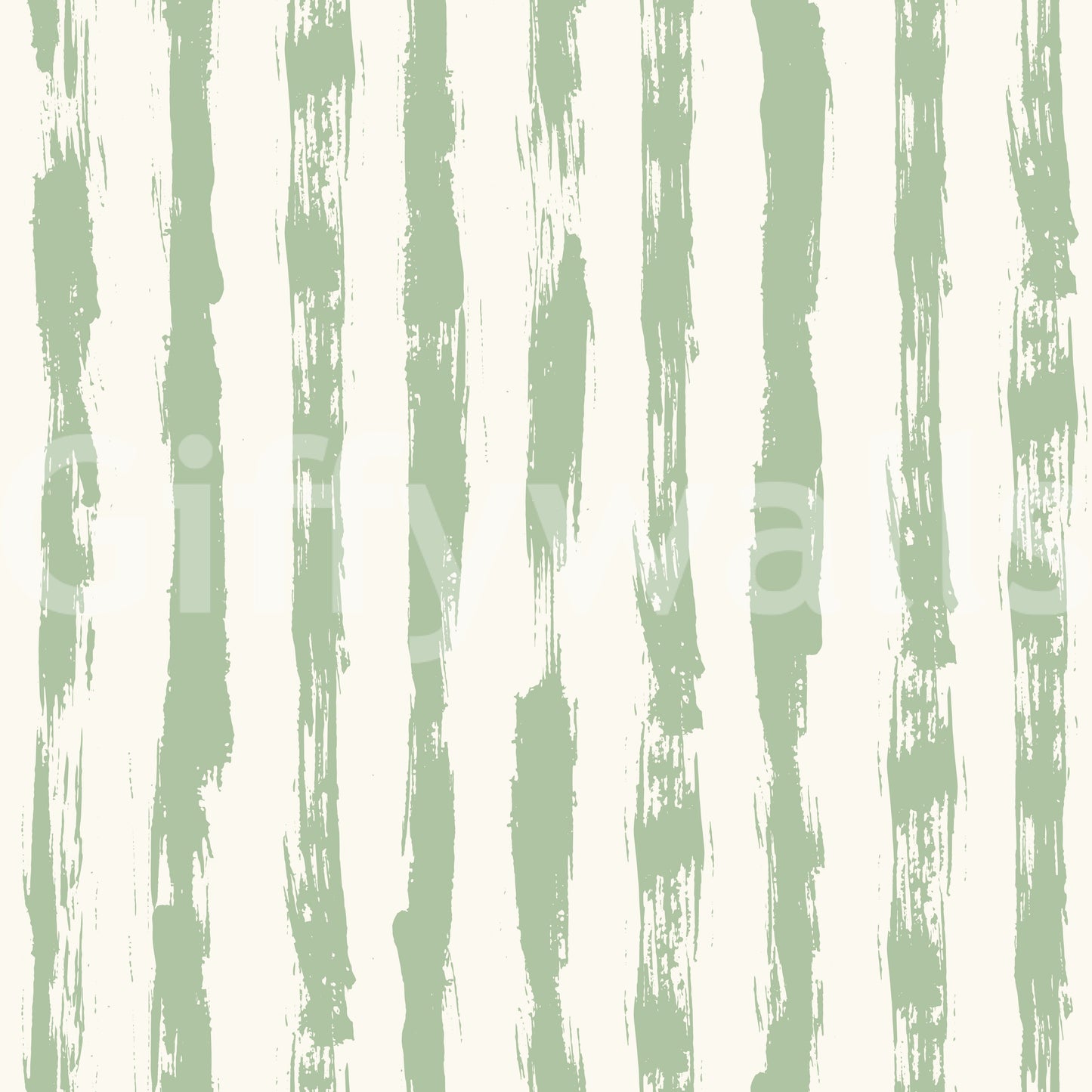 Sage Hand-Painted Vertical Stripes Wallpaper