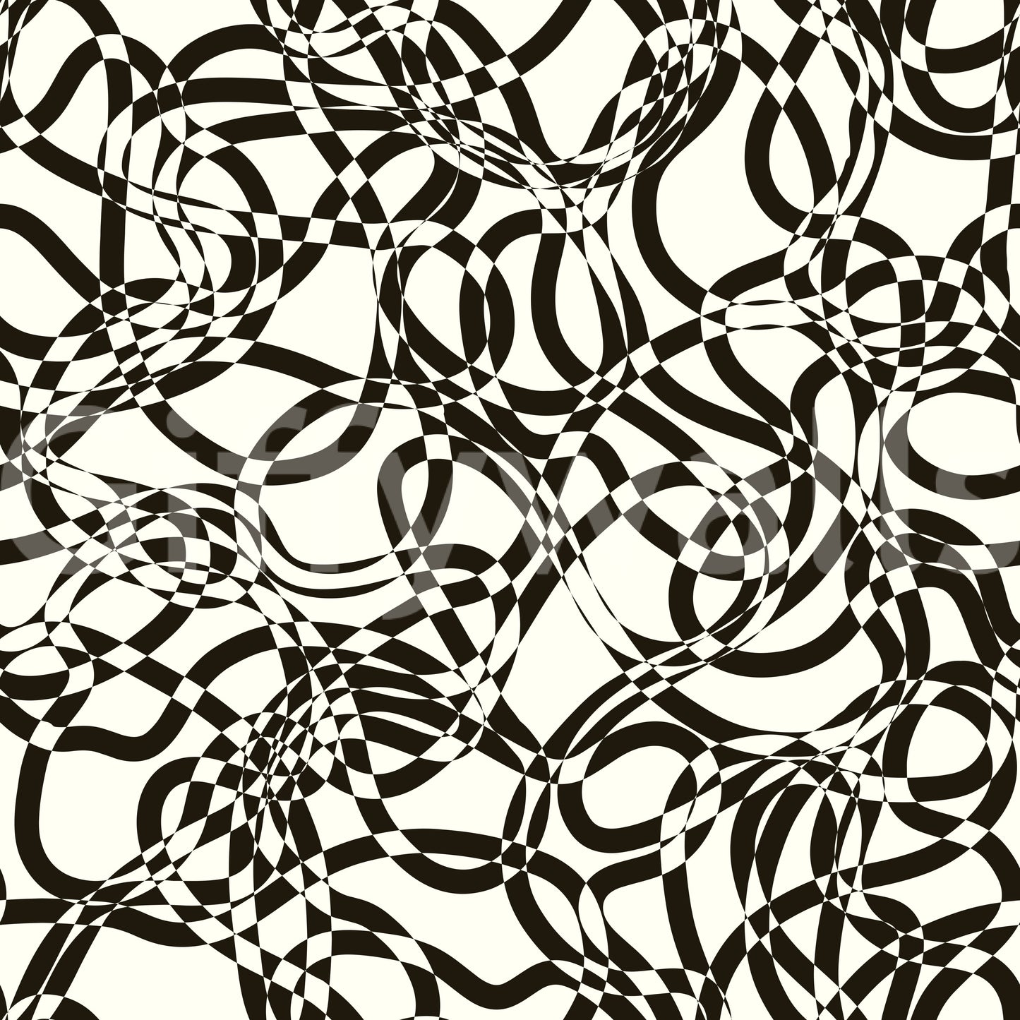 Interwoven Monochromatic Curves Wallpaper
