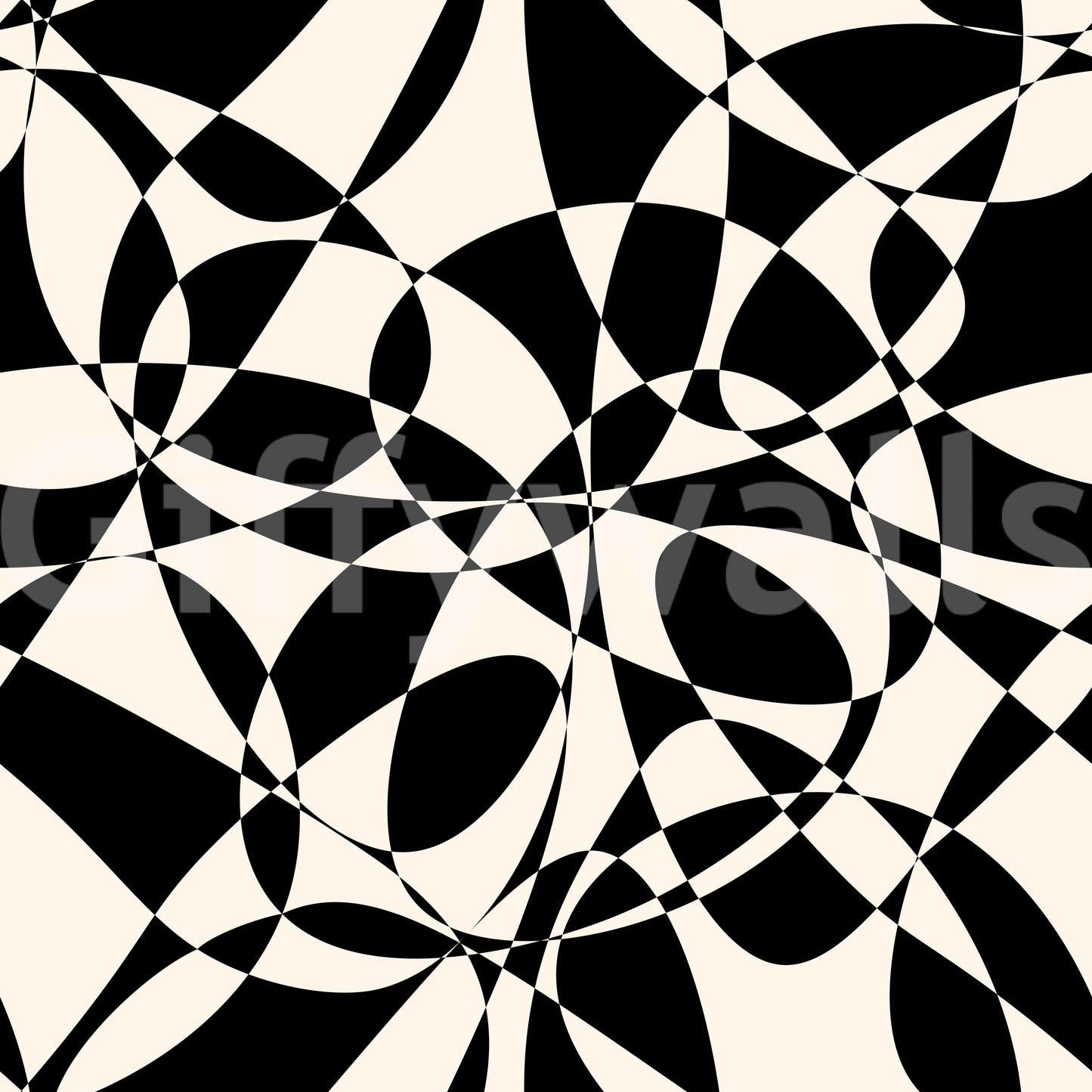 Abstract Geometric Monochrome Flow Wallpaper