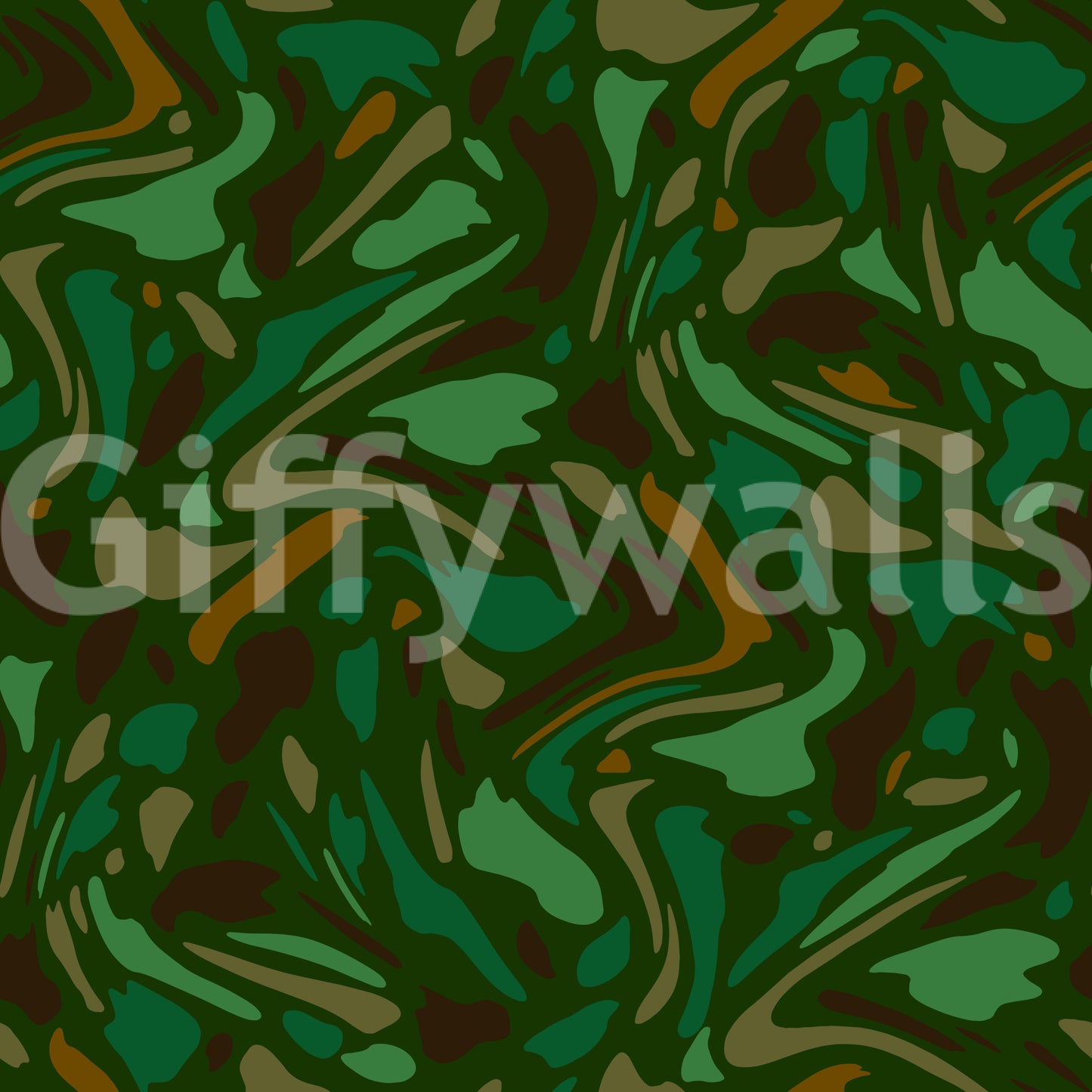 Fluid Camo Texture in Earth Tones Wallpaper