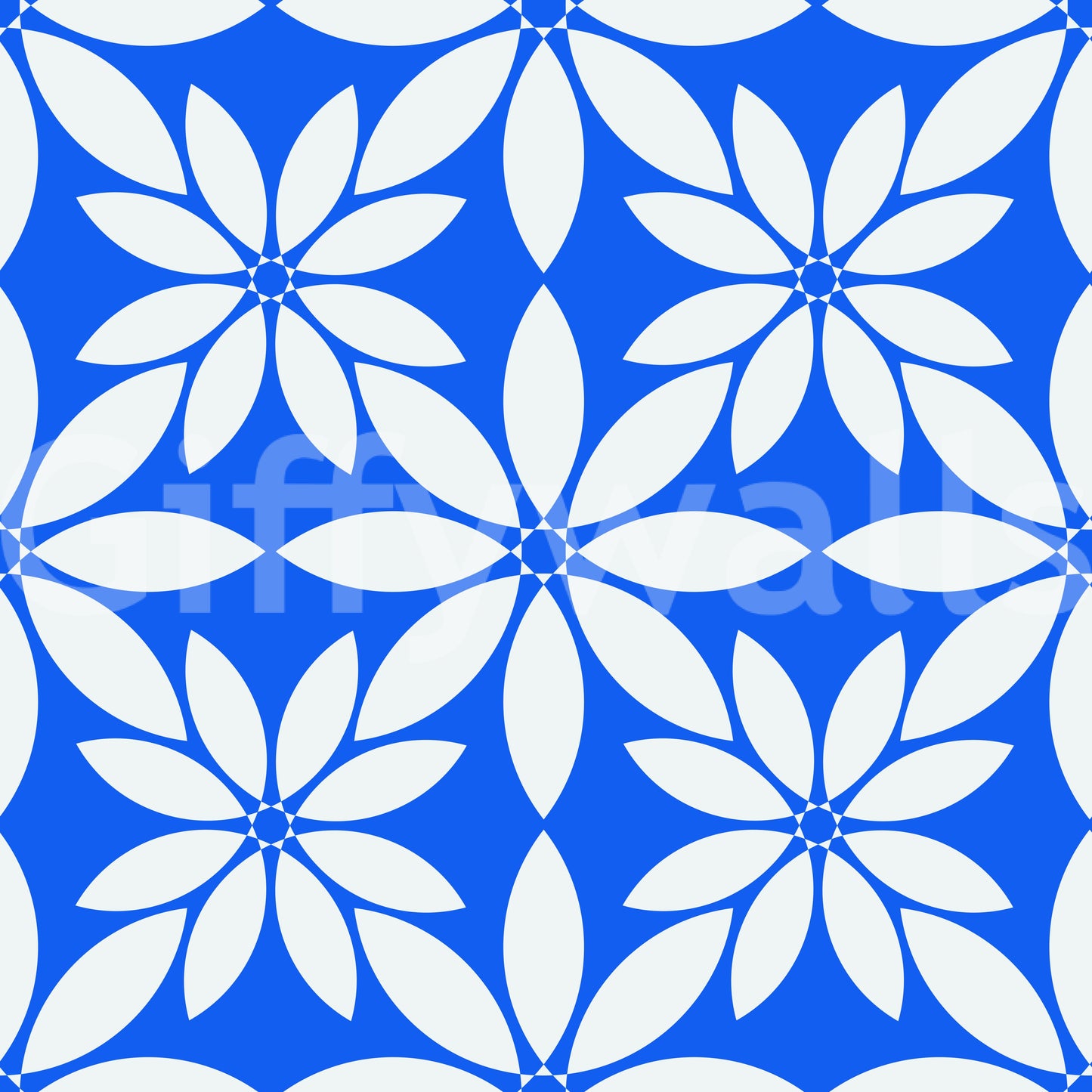 Azure Petal Geometry Wallpaper