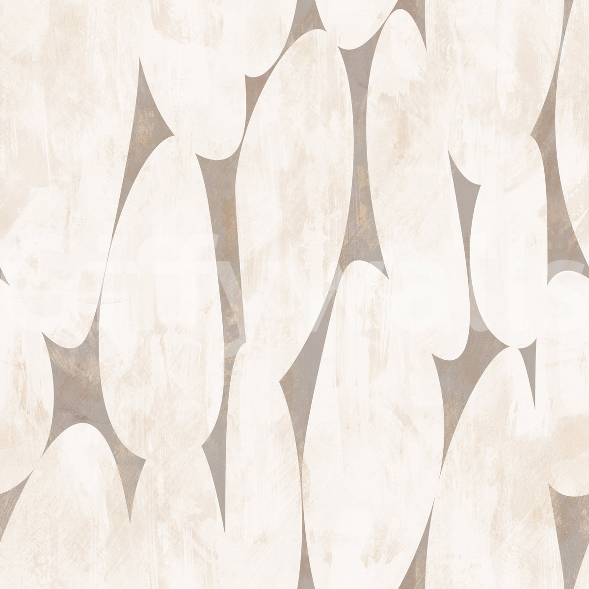 Earthy cream and taupe tones fill this geometric shapes wallpaper GD11848