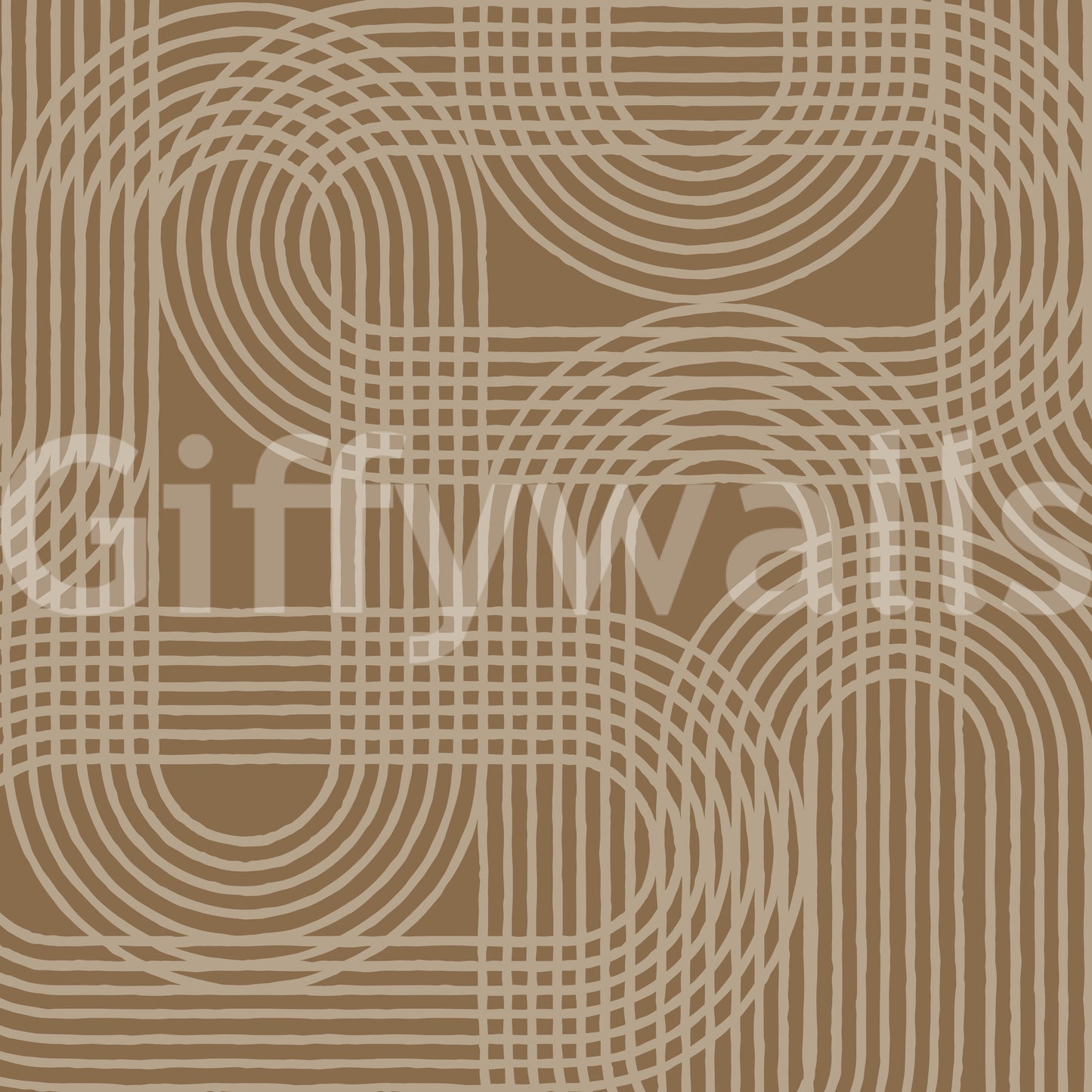 Abstract Earthy Arches Wall Mural