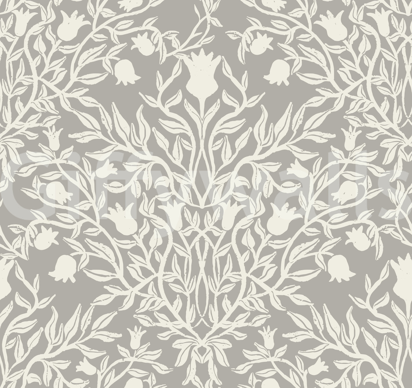 Heritage Damask Botanical Wallpaper