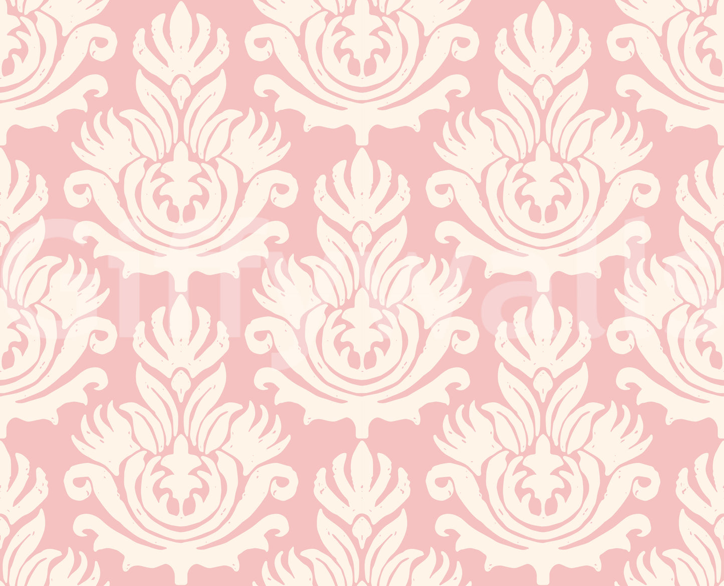 Hand-Drawn Pink Heritage Wallpaper
