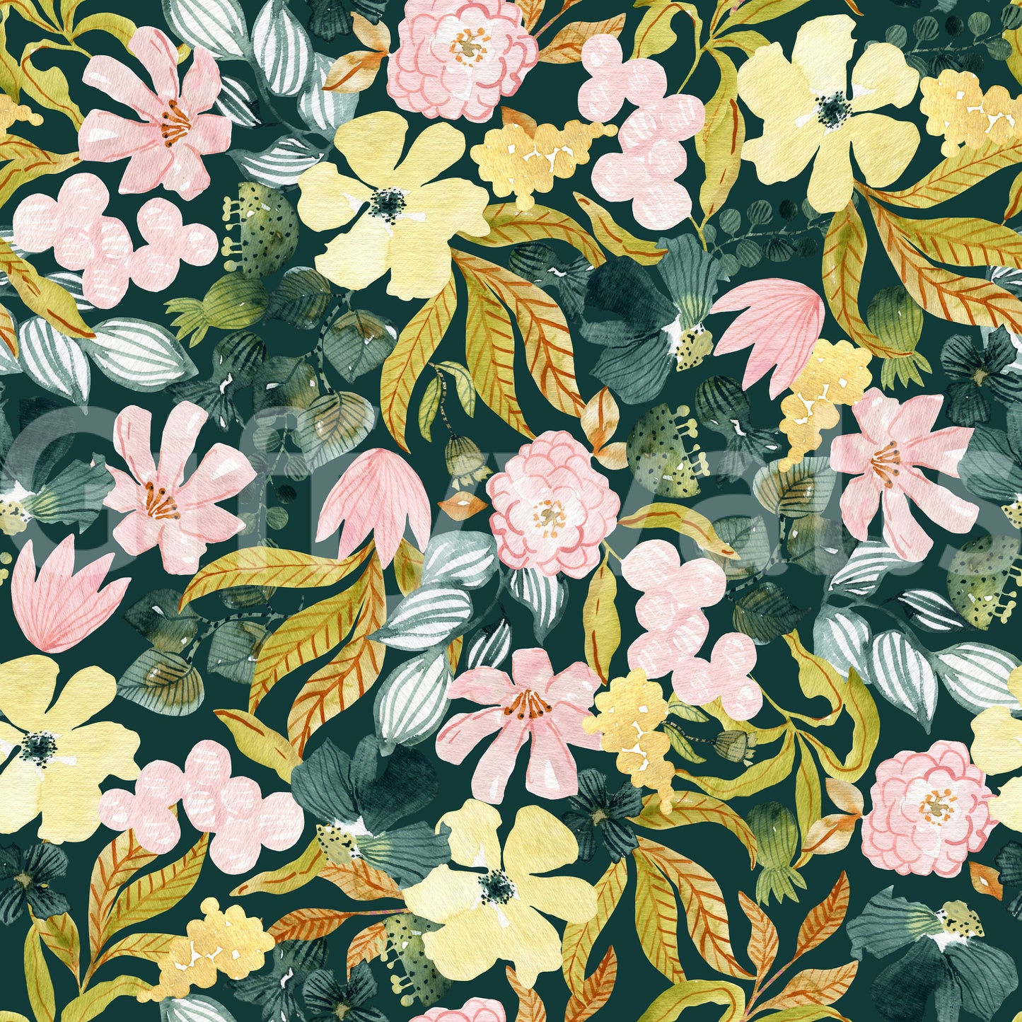 Rustic Botanical Forest Trail Wallpaper