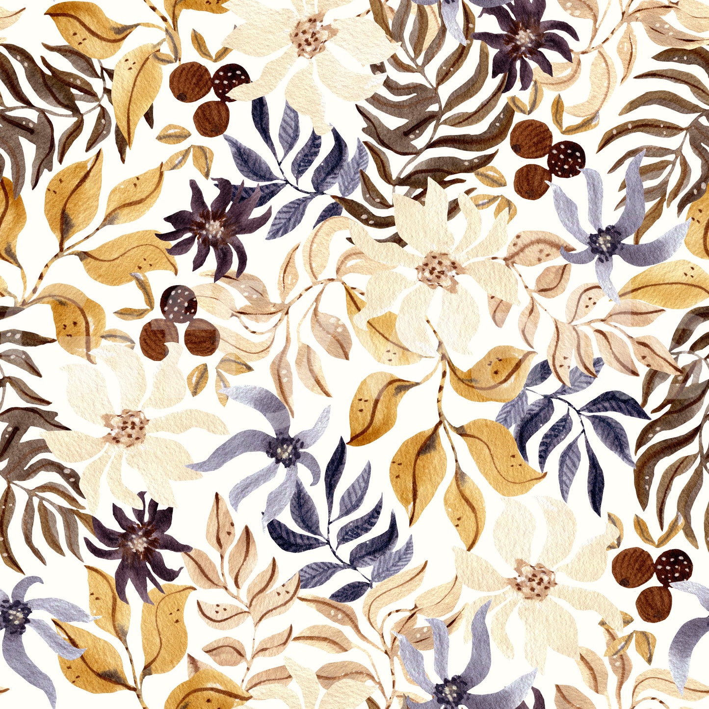 Autumn Harvest Botanical Wallpaper