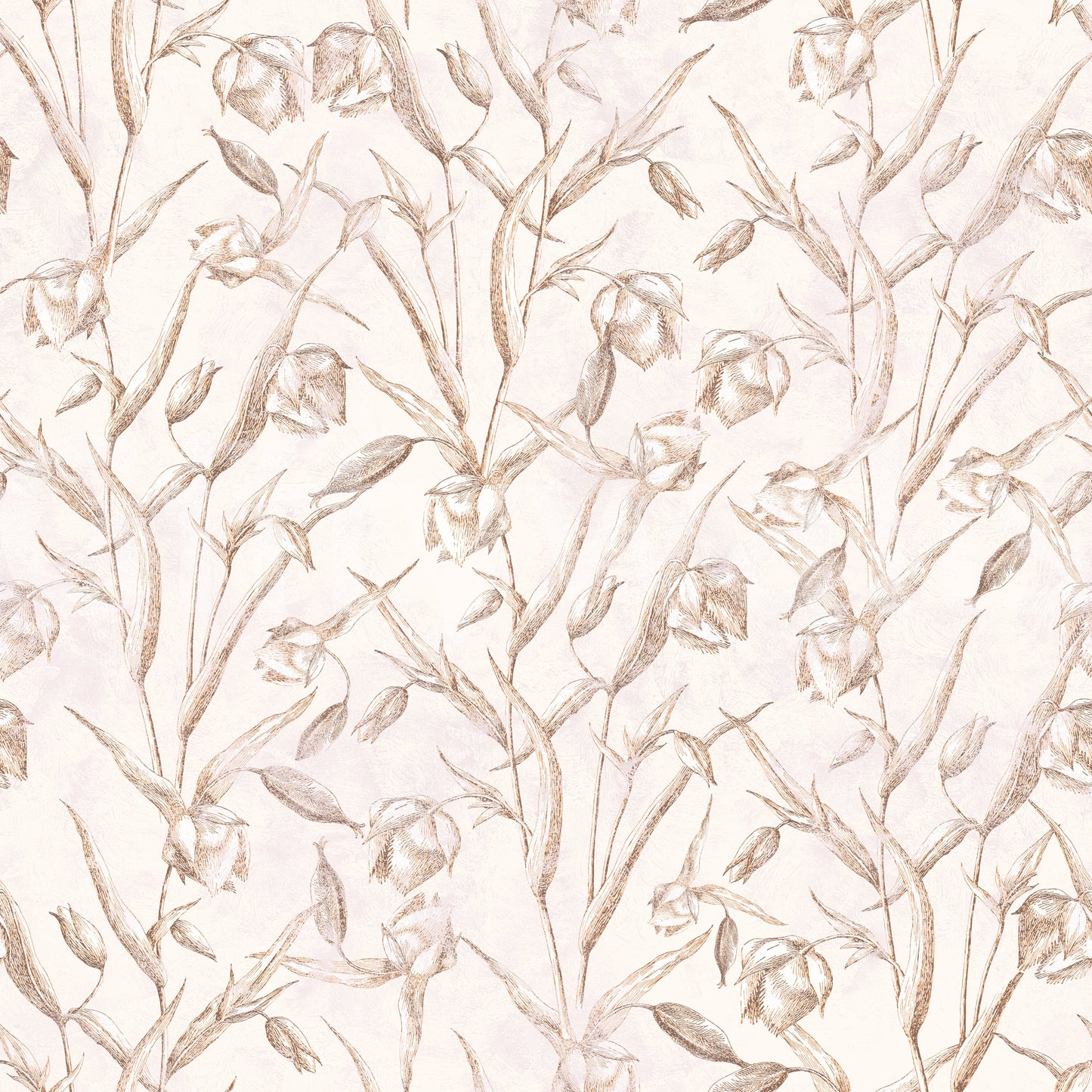 Sepia Botanical Sketch Wallpaper