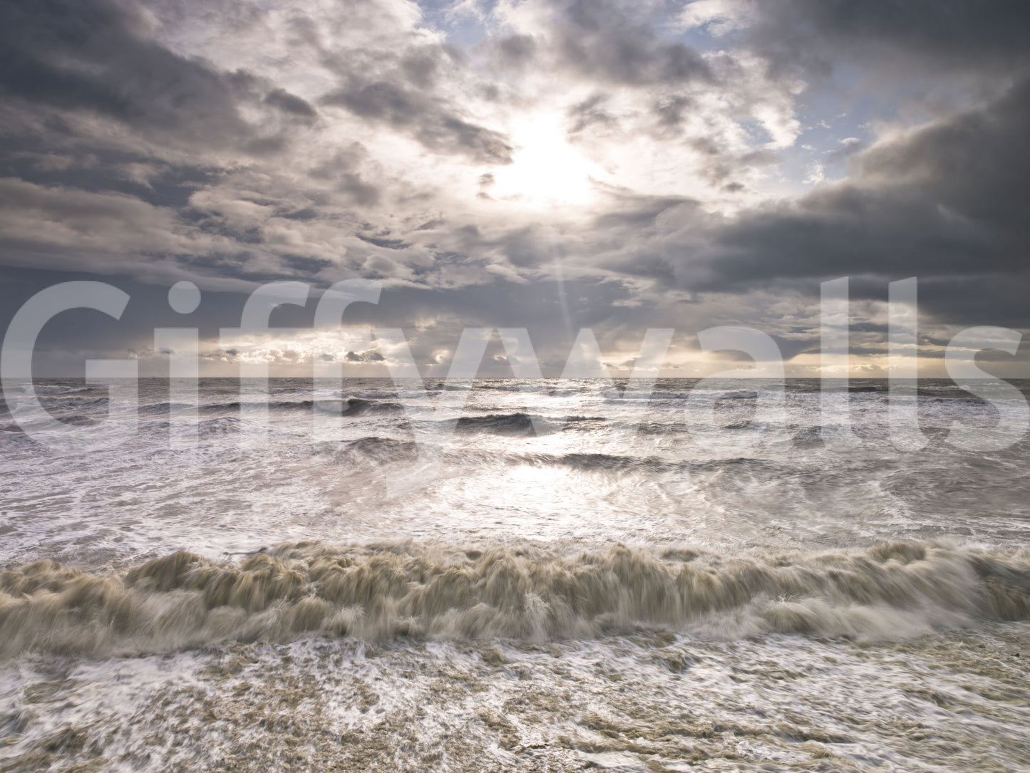 Stormy Coastal Horizon Wallpaper